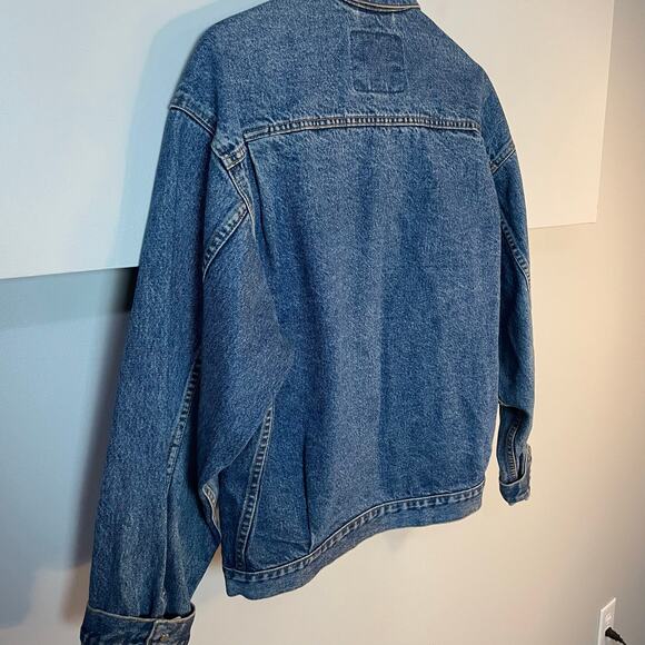 Levi Strauss Vintage Trucker Jacket Orange Tag Rigid Denim Jacket Men's Small - Picture 11 of 11